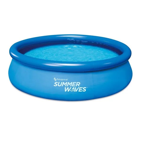 Summer Waves 10 ft Round Quick Set Above Ground Pool, Blue, Ages 6 and Up, Unisex - Walmart.com | Walmart (US)