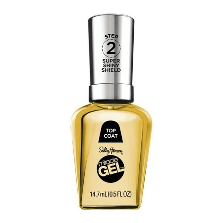 Sally Hansen Miracle Gel Top Coat Nail Polish Super Shiny Finish No UV Lamp Needed 0.5 fl oz | Walmart (US)