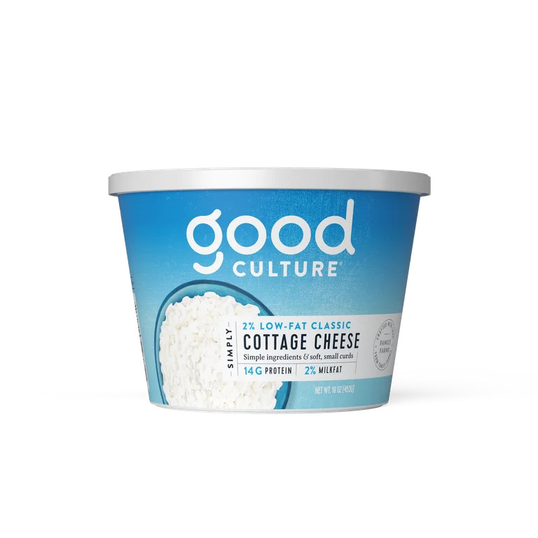 Good Culture Classic Simply Cottage Cheese Tub, 2% Milk Fat, 14 g Protein, 16 oz | Walmart (US)