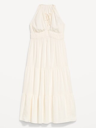 Fit & Flare Crinkle Gauze Maxi Dress | Old Navy (US)