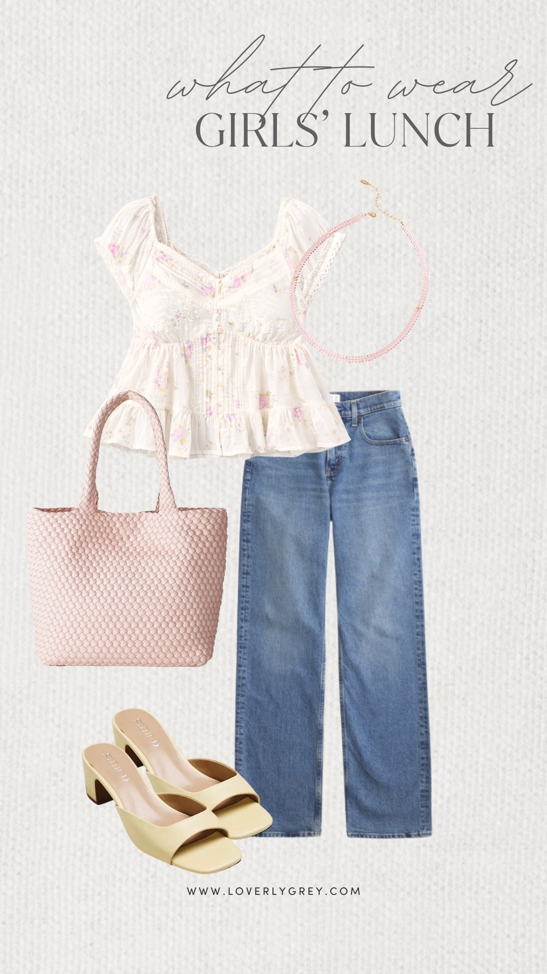 Loverly Grey, what to wear to girls lunch! The cutest floral top from Target pairs perfectly with Abercrombie high rise denim jeans. To accessorize add a beaded necklace, pink purse, and cute heels. Loverly Grey, what to wear, girls lunch 

#LTKSeasonal #LTKgrwm #LTKootd