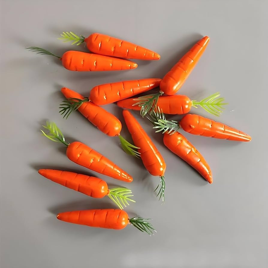 10Pcs Miniature Carrot Models, Artificial Vegetables for Mini Kitchen Decoration, Party Supplies | Amazon (US)