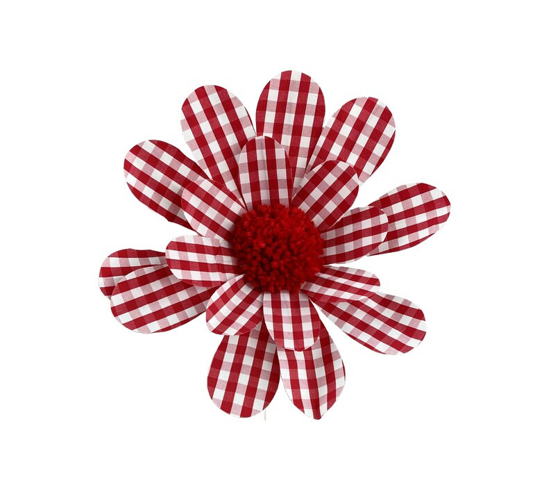 Gingham Red and White Sunflower, Red and White Gingham Daisy, Country Farmhouse Floral, Summer Fl... | Etsy (US)