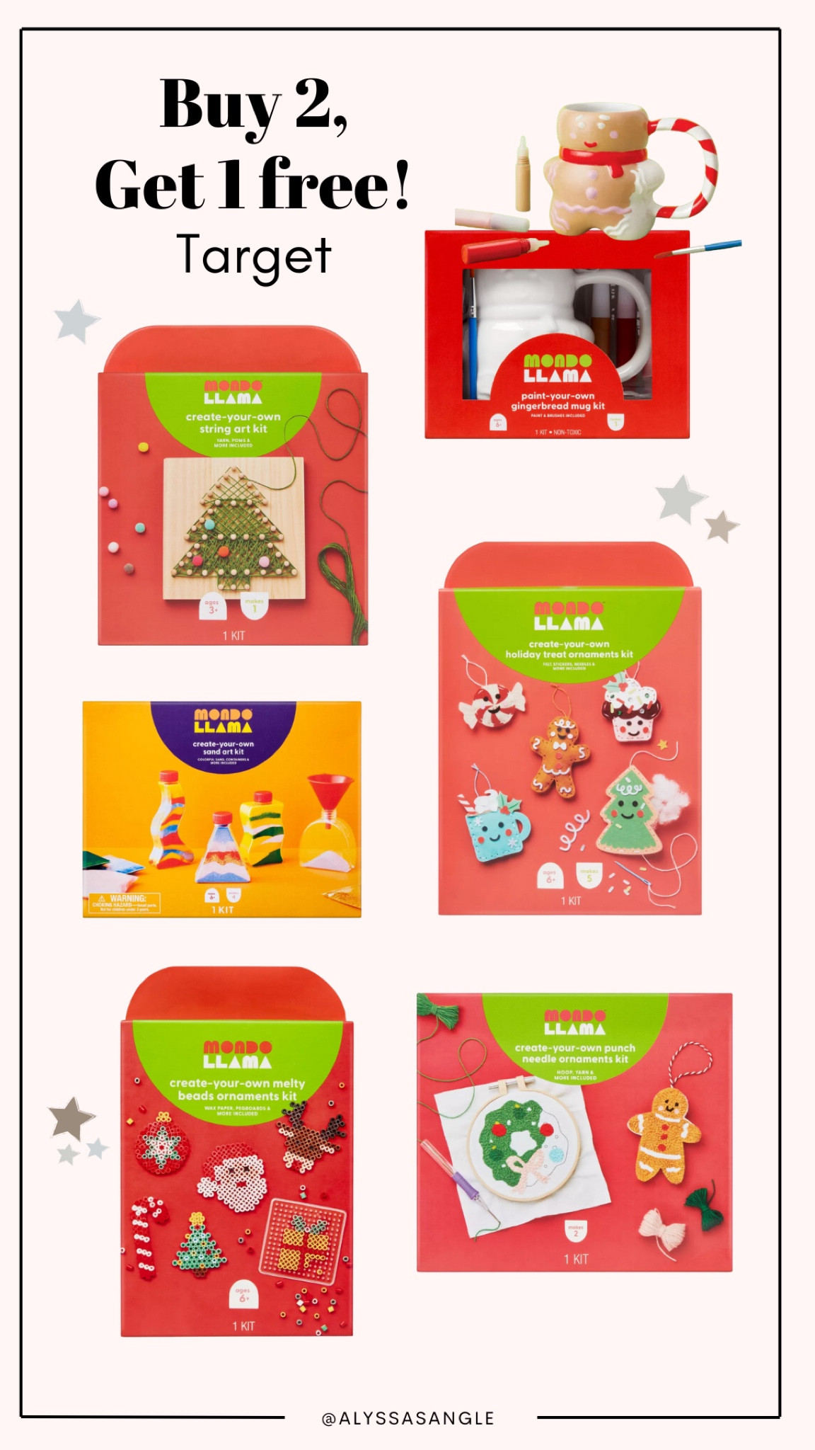 Target circle — Buy 2, get 1 FREE on select games, puzzles and activity toys! Adorable little Mondo Llama Christmas craft kits for $5! 

#LTKHoliday #LTKKids #LTKSaleAlert