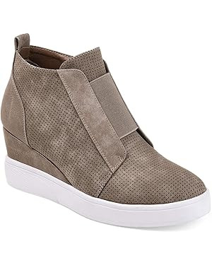 Athlefit Women's Wedge Sneakers Hidden Heel Platform Wedge Booties Hidden Wedgie Sneakers | Amazon (US)