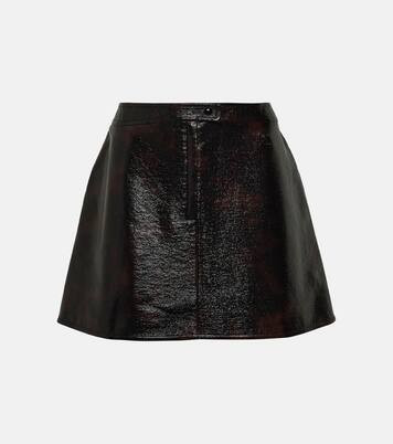 Tortoise-printed cotton-blend miniskirt | Mytheresa (US/CA)