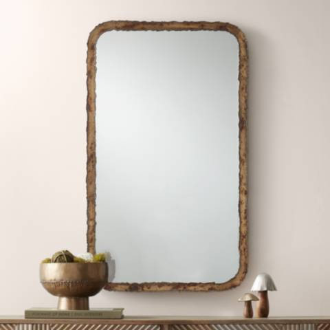 Uttermost Julian Oxidized Bronze 24" x 40" Rectangular Mirror | Lamps Plus