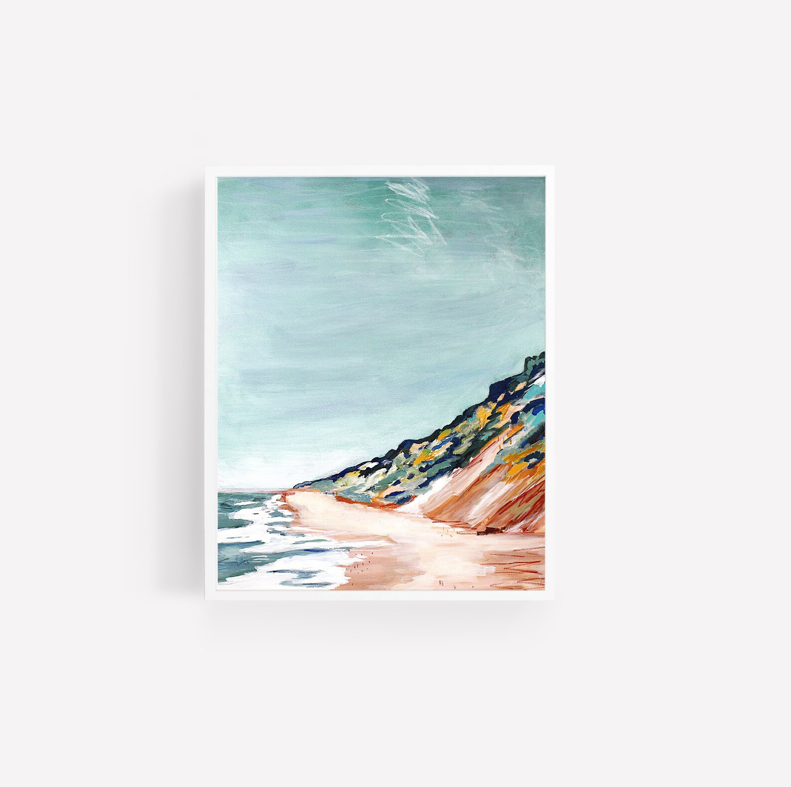 Beach Art Print, Abstract Landscape Print, Coastal Landscape, Coastal Farmhouse, Massachusetts Be... | Etsy (US)