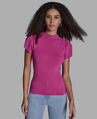 Women's Tulip Sleeve Cinch Waist Pull-On Top | Macy's