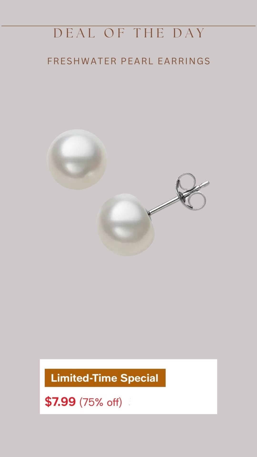 Prettiest freshwater pearl earrings 75% off!!! Last minute gift / sticking stuffer 🚨🚨