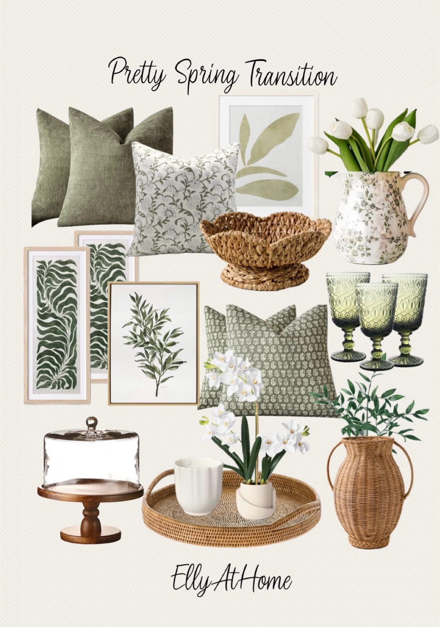 Pretty winter to spring transition pieces! Shop throw pillows, vases, trays, artwork, kitchen accessories, rattan decor, orchids, spring candle, florals. Home decor accessories. Amazon, Target, Magnolia. Free shipping. 

#LTKHome #LTKStyleTip #LTKFindsUnder50