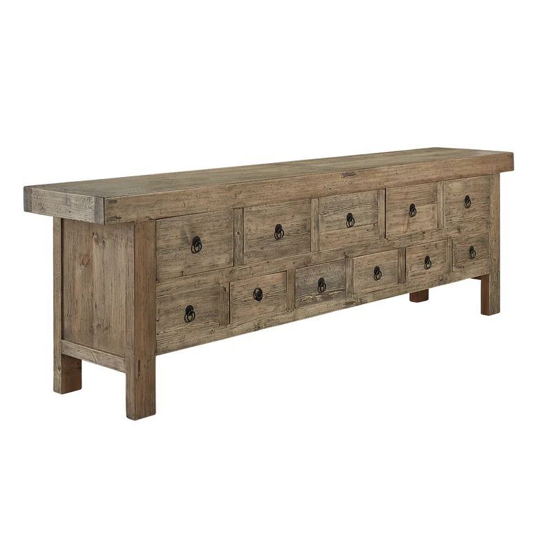 11 Drawer 114'' W Solid Wood Dresser | Wayfair North America