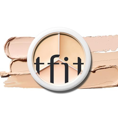 TFIT Multi-Use Pot Concealer - Triple Palette | High-Pigmented, Full Coverage & Crease-Proof | Korean Concealer for Dark Circles, Redness & Blemishes (00 Light, 0.52 Oz) | Amazon (US)