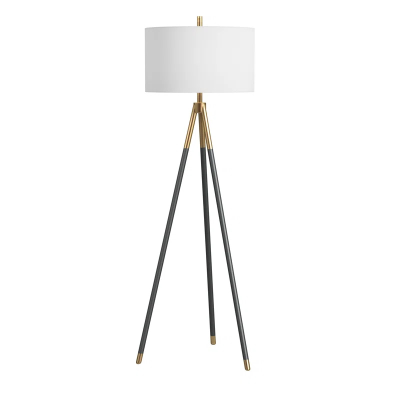 Balan 61.5'' Black/Gold Tripod Floor Lamp | Wayfair North America