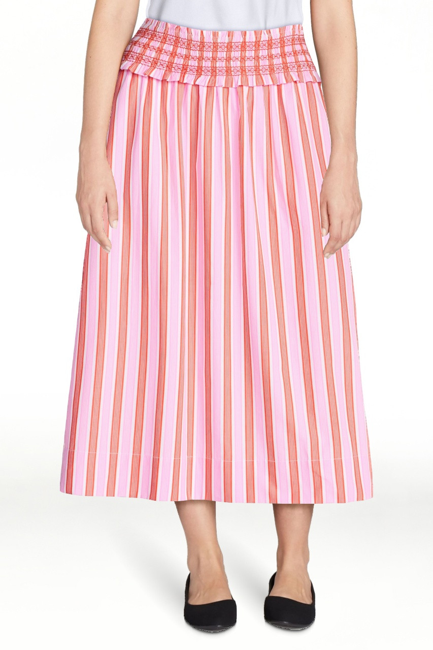 Free Assembly Women's and Women's Plus Striped Cotton Maxi Skirt with Smocked Waist, Sizes XS-4X | Walmart (US)