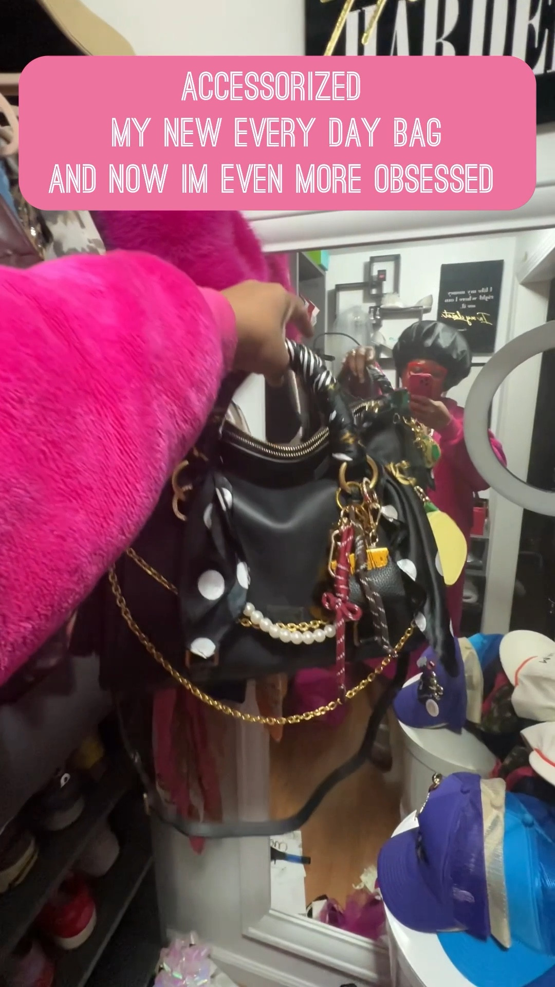 If I’m just a girl was a bag🥰😍
My new everyday bag just got even better because I pulled out alllll the bag charms, bag chains,  and cute accessories….What do we think???
#everydaybag #purse #valentinesdaygift #valentinesdayoutfit 

#LTKmomlife #LTKSaleAlert #LTKValentine