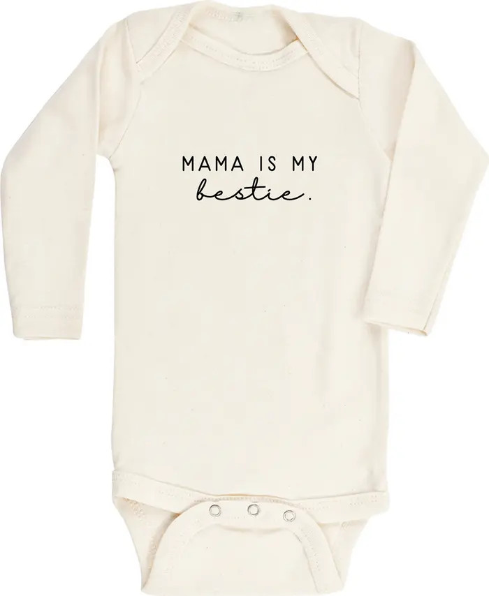 Tenth & Pine Mama Is My Bestie Long Sleeve Organic Cotton Bodysuit | Nordstrom | Nordstrom