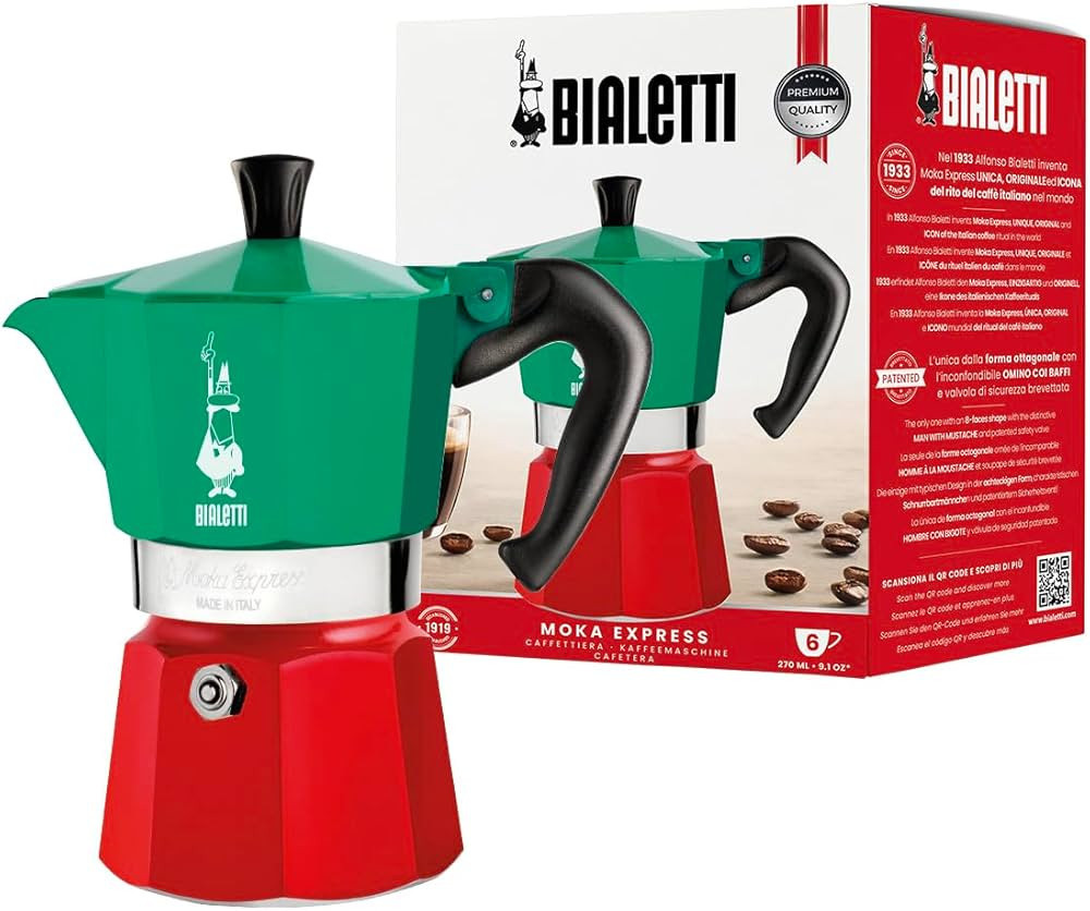 Bialetti - Moka Express Italia Collection: Iconic Stovetop Espresso Maker, Makes Real Italian Cof... | Amazon (US)