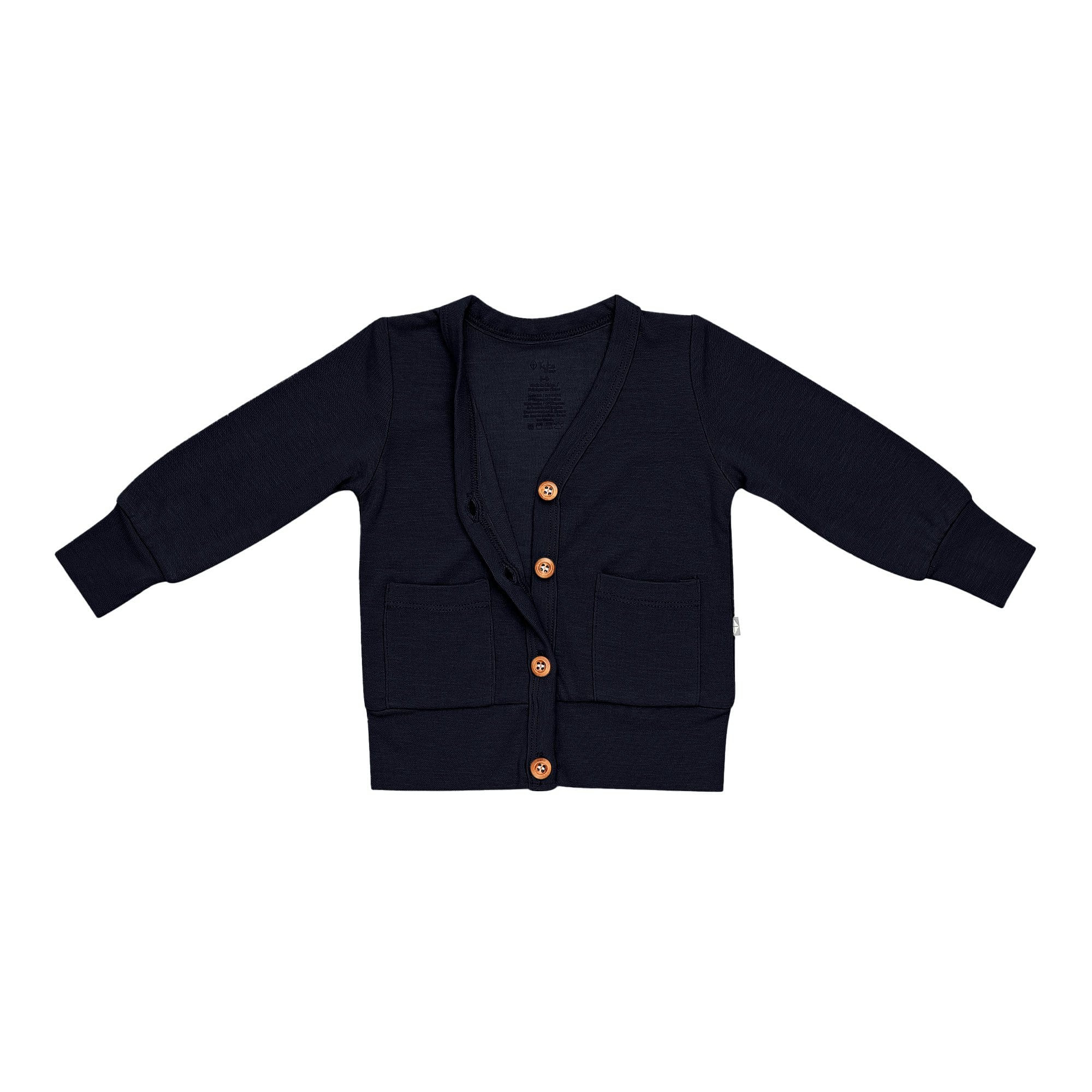 Bamboo Jersey Cardigan in Midnight | Kyte BABY