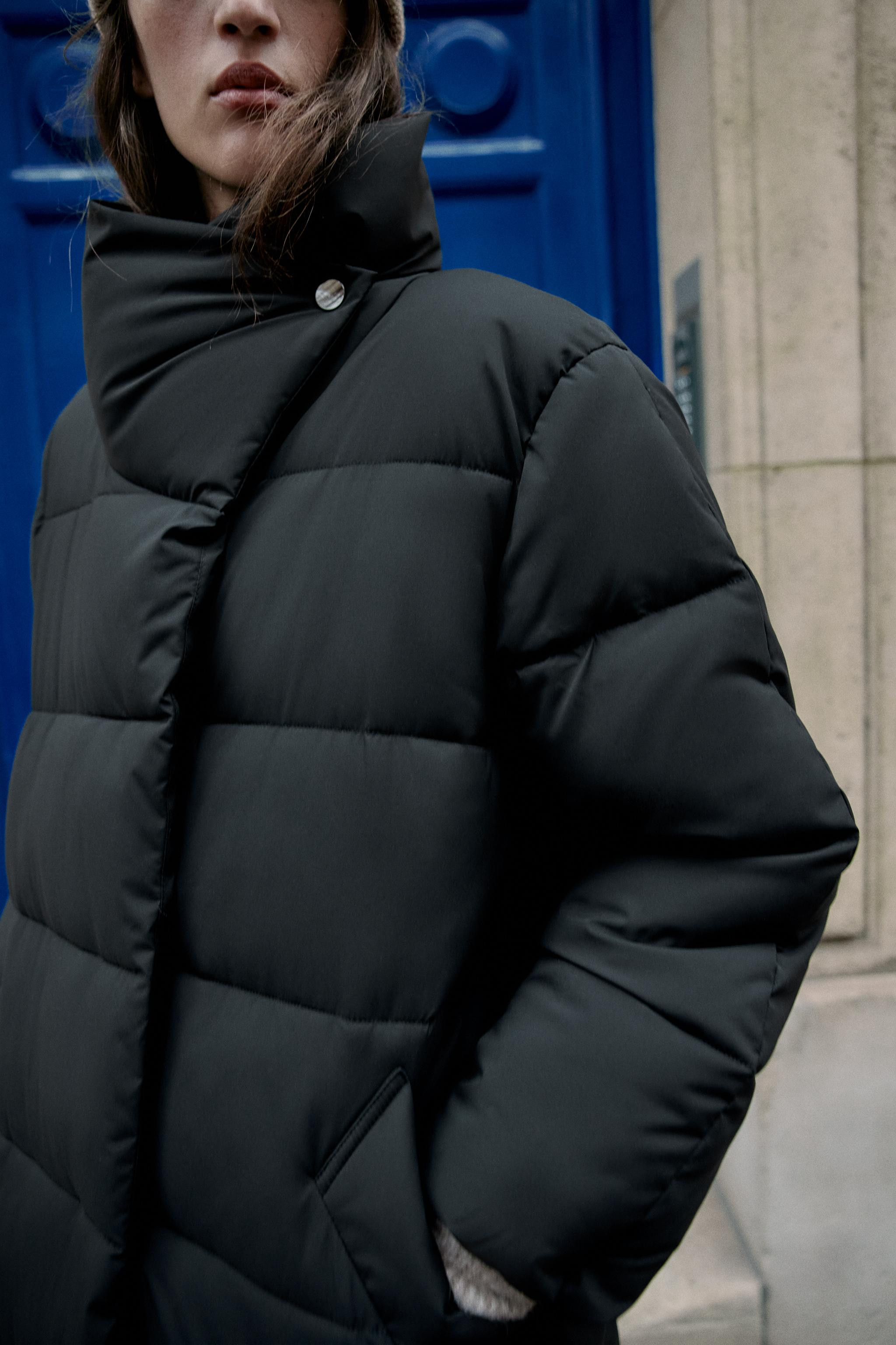 LONG WATER-REPELLENT AND WINDPROOF ANORAK WITH WRAP-AROUND NECK | Zara UK