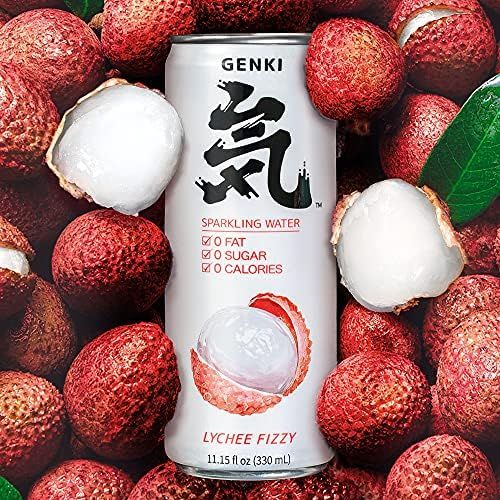 GENKI FOREST Flavored Sparkling Water, Lychee Fizzy, 11.15 fl oz Cans(pack of 24) | Amazon (US)
