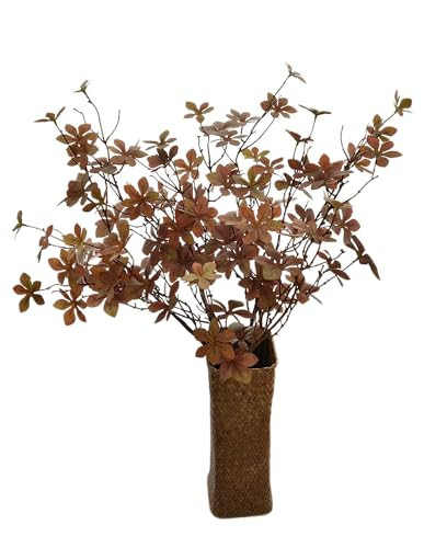NuT's 3pcs Artificial Eucalyptus Leaves, Greenery,Home Decor Flowers, Silk Flowers, Fake Flowers for Coffee Table, Living Room,Dining Table, Autumn Spring Winter (3pcs Brown) | Amazon (CA)