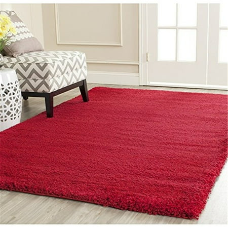 Safavieh Shag And Flokati Collection Rug-Color:Red Shape:Medium Rectangle Size:8 L x 5 1 W | Walmart (US)
