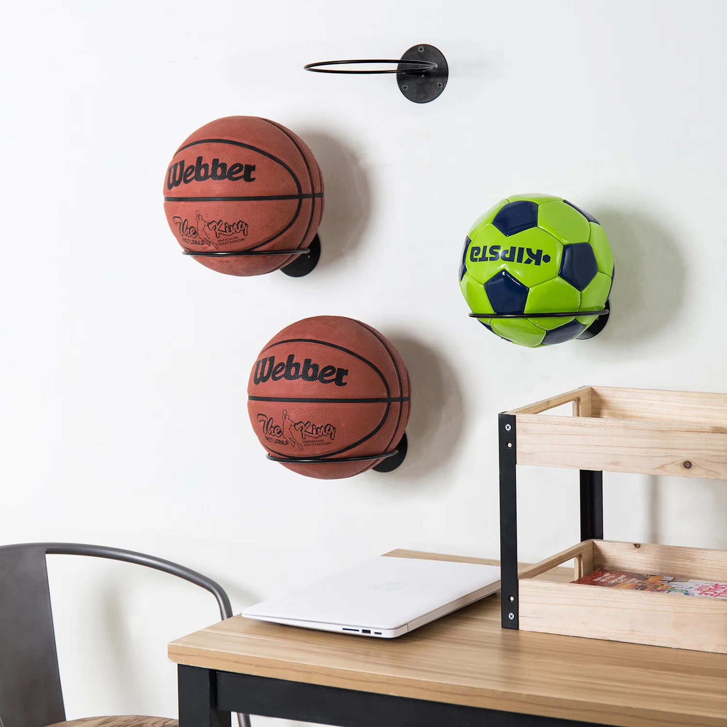 Florenza Metal Wall Mounted Multi-Use Sports Rack (Set of 4) | Wayfair North America