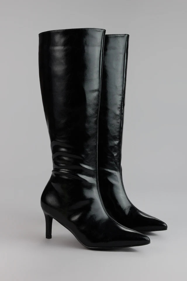 Sleek Stance Faux Leather Stiletto Boots | Windsor Stores
