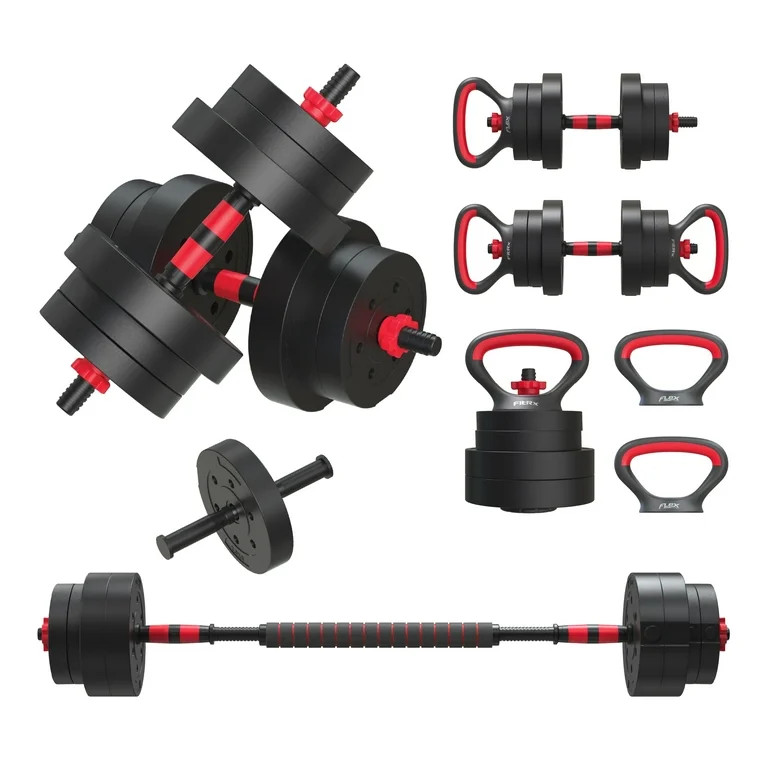 FitRx Smartbell Gym 5-in-1 Adjustable Dumbbell Set & Weight Set for Home Workouts, 40 lbs | Walmart (US)
