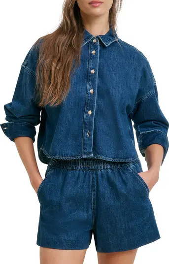 The Crop Ex-Boyfriend Denim Shirt | Nordstrom
