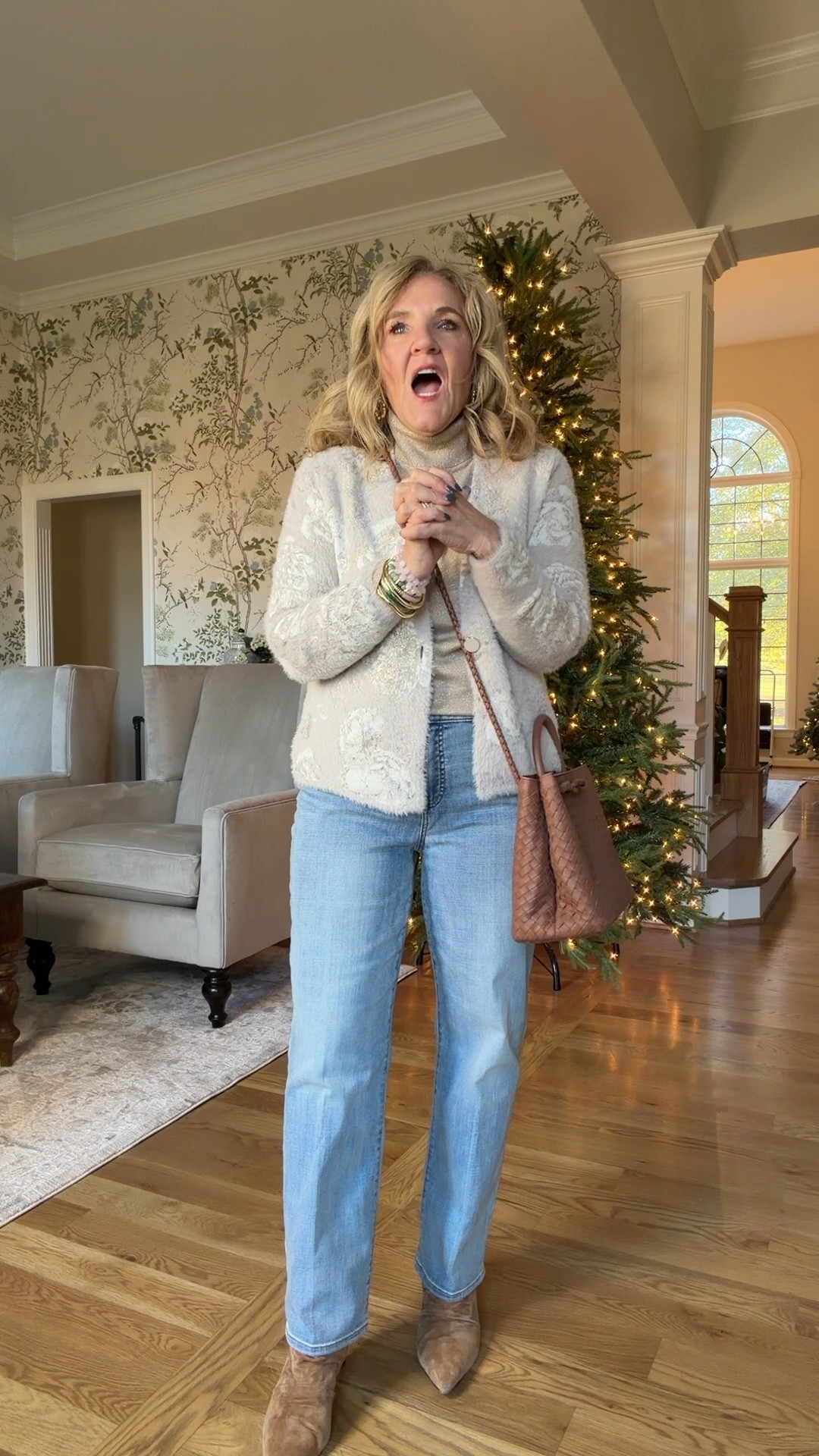 @chicos holiday styles can be easily worn long past December 
30% off sitewide! 
All sizes are 1.0 regular except:
Pink velvet pullon pants size .5 
Black pants size 1.0 petite 
20% off on my jewelry code NANETTE20

#LTKOver40 #LTKHoliday #LTKSaleAlert