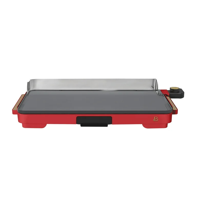 Beautiful XL Electric Griddle 12" x 22," Ceramic Nonstick Coating, Tomato Red by Drew Barrymore | Walmart (US)
