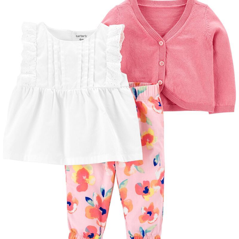 3-Piece Floral Cardigan Set | Carter's