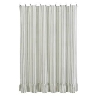 VHC Brands Finders Keepers 72 in. W x 72 in. L Cotton Shower Curtain in Soft White Khaki 84475 - ... | The Home Depot