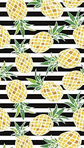 Bahia Collection by Dohler Pineapples and Stripes Brazilian Velour Beach Towel 40x72 Inches | Amazon (US)