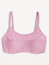 Scoop-Neck Metallic Shine Bikini Swim Top for Women | Old Navy (US)