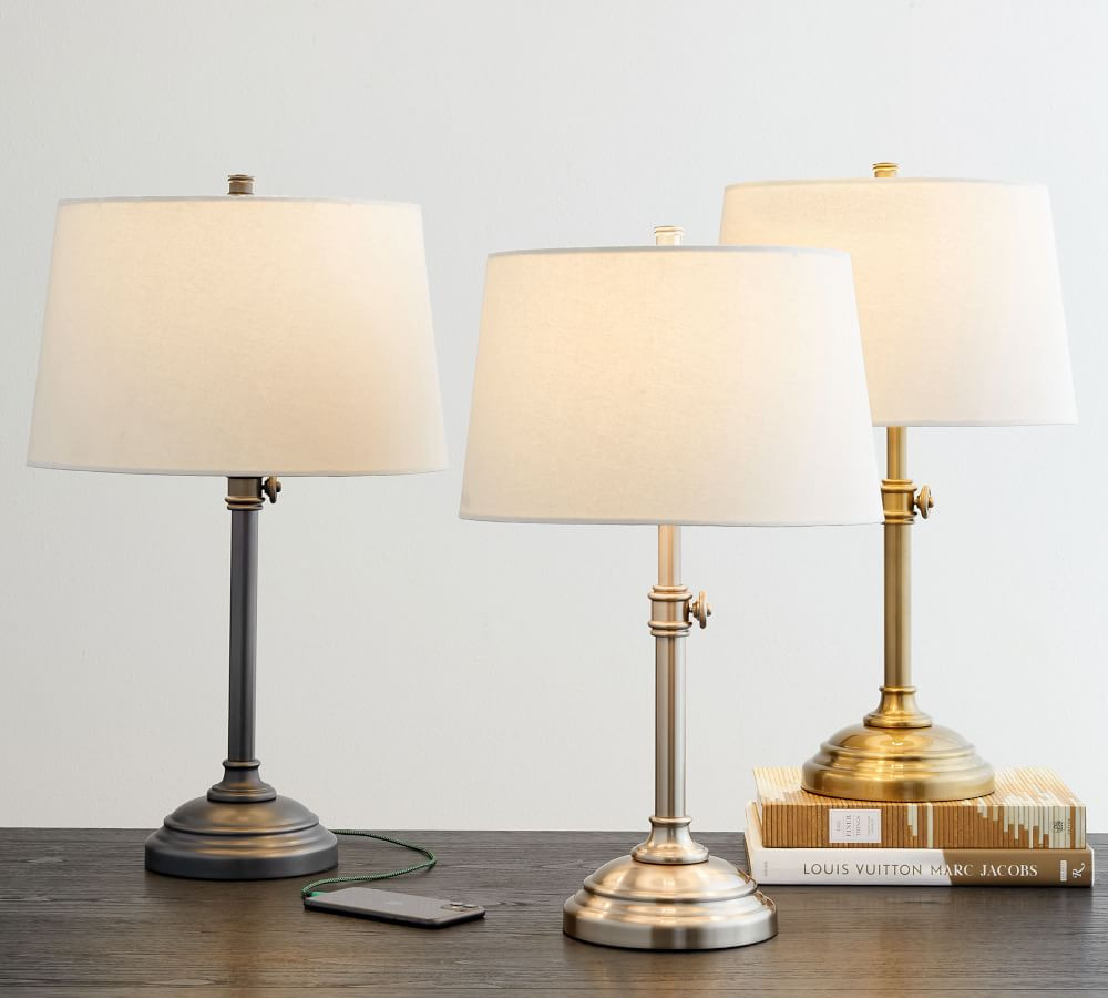 Chelsea Metal Adjustable USB Table Lamp | Pottery Barn (US)