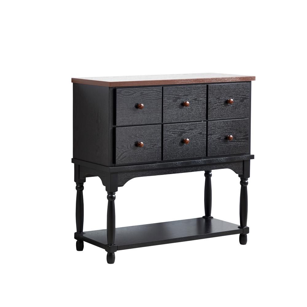 Boyel Living 36 in. Black Console Sofa Table with Drawer and Bottom Shelf, Entryway Table for Liv... | The Home Depot