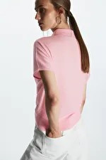 LIGHWEIGHT KNITTED POLO SHIRT - LIGHT PINK - COS | COS UK