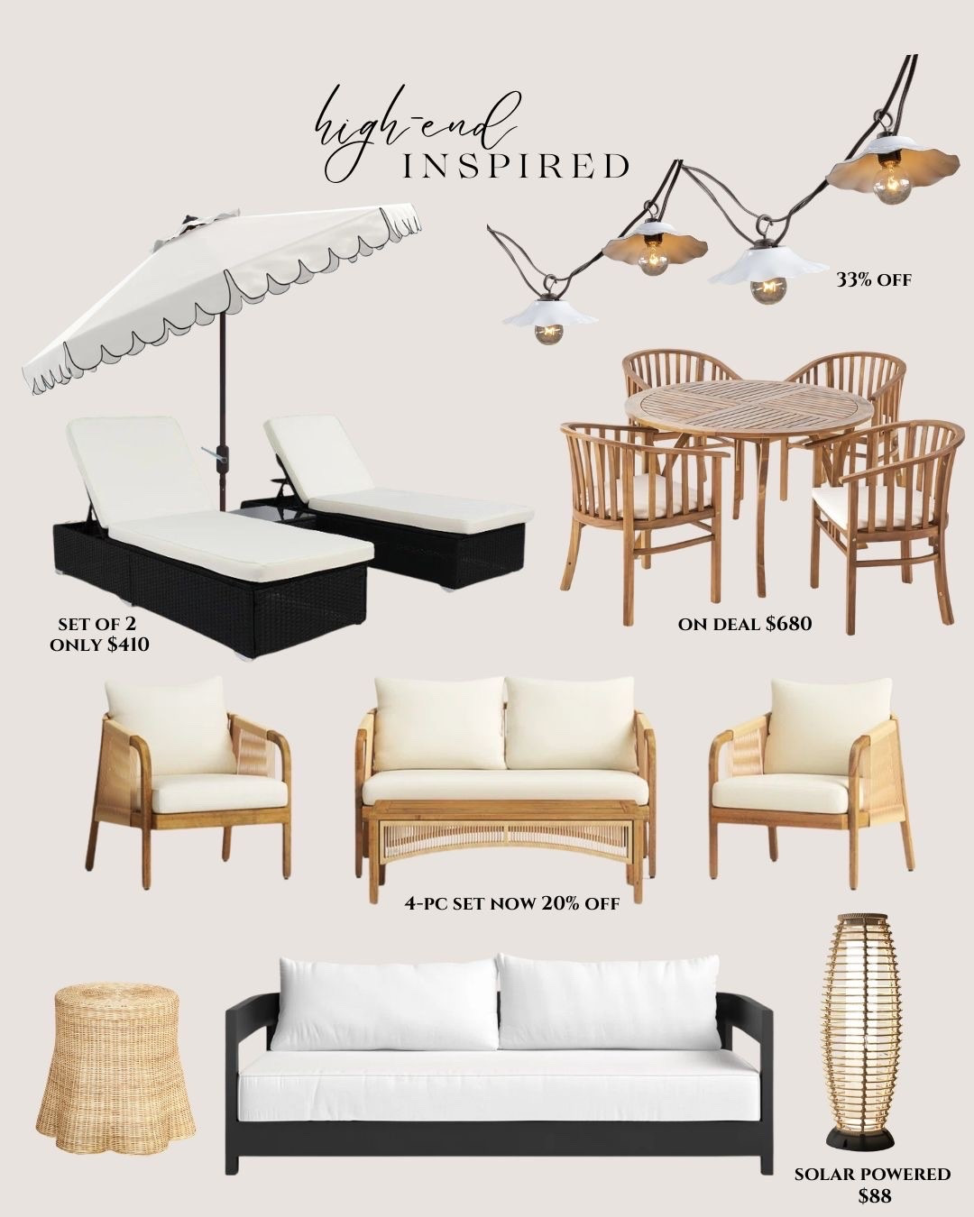 Next level outdoor finds from @wayfair . From outdoor seating to pool side and entertaining finds. These look high-end but are adorable and of great quality! #wayfair #wishyouwerehere #outdoor #ad #wayfairpartner

#LTKSeasonal #LTKHome #LTKSaleAlert