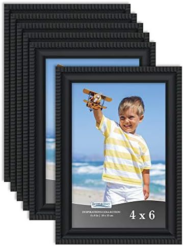 Icona Bay 4x6 Picture Frames (Black, 6 Pack), Beautifully Detailed Molding, Contemporary Picture ... | Amazon (US)