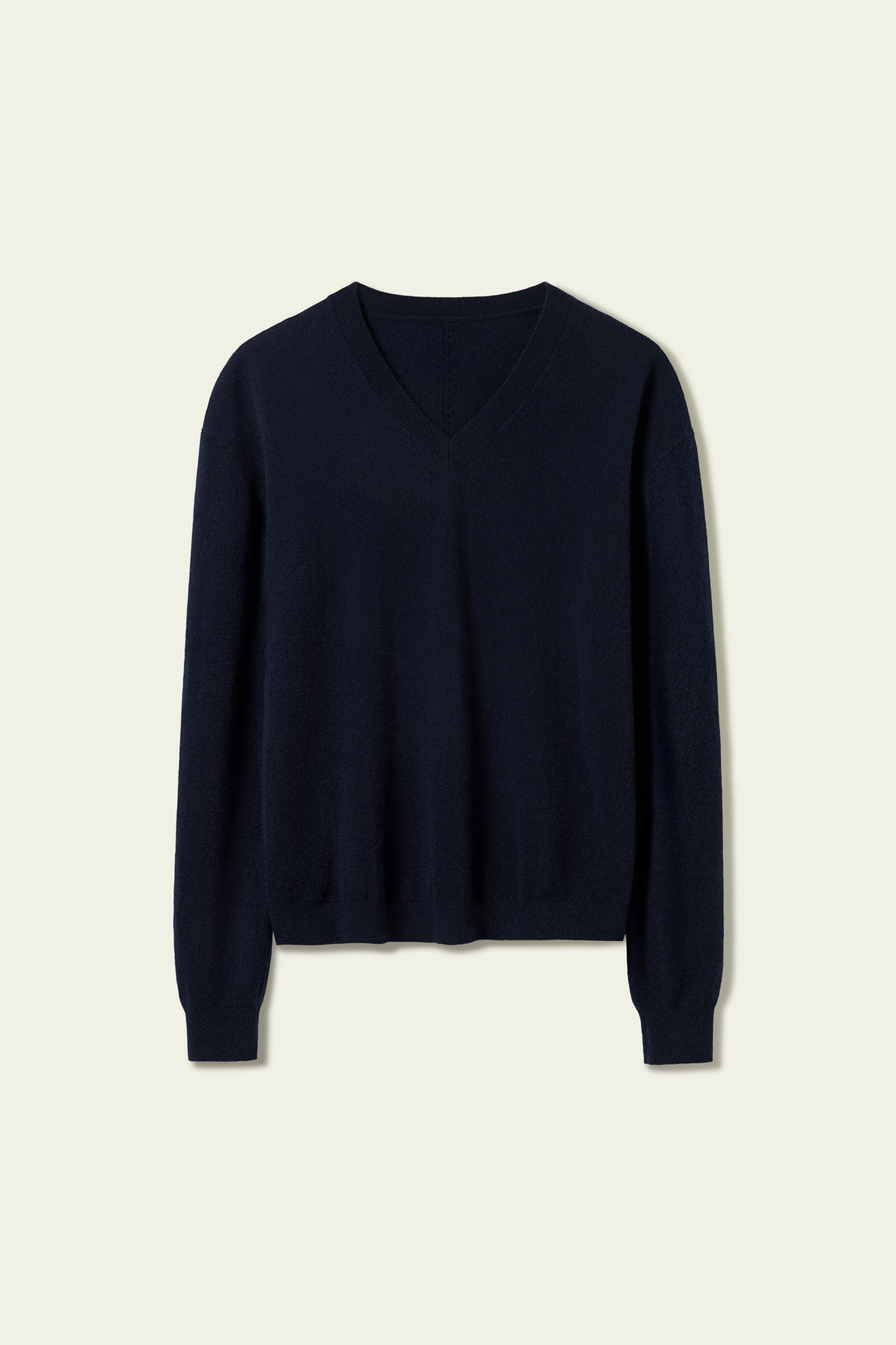 V-Neck Baby Cashmere Sweater | LilySilk