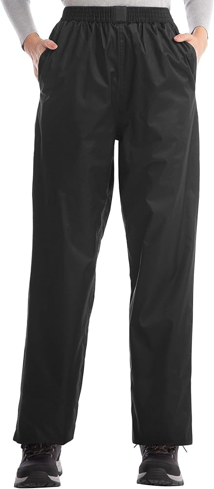 iCreek Women's Rain Pants Waterproof Hiking Pants Windproof Lightweight Over Pants Work Rain Outd... | Amazon (US)