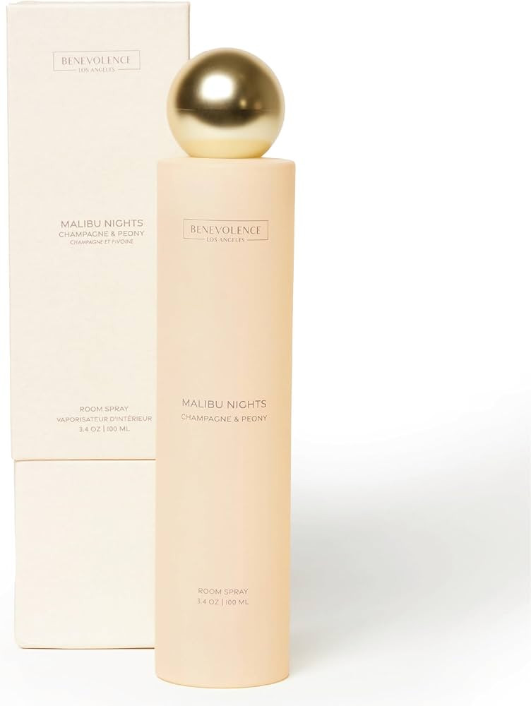 Benevolence LA Malibu Nights Room Spray | Champagne & Peony | 3.4oz | Versatile Home Fragrance, P... | Amazon (US)