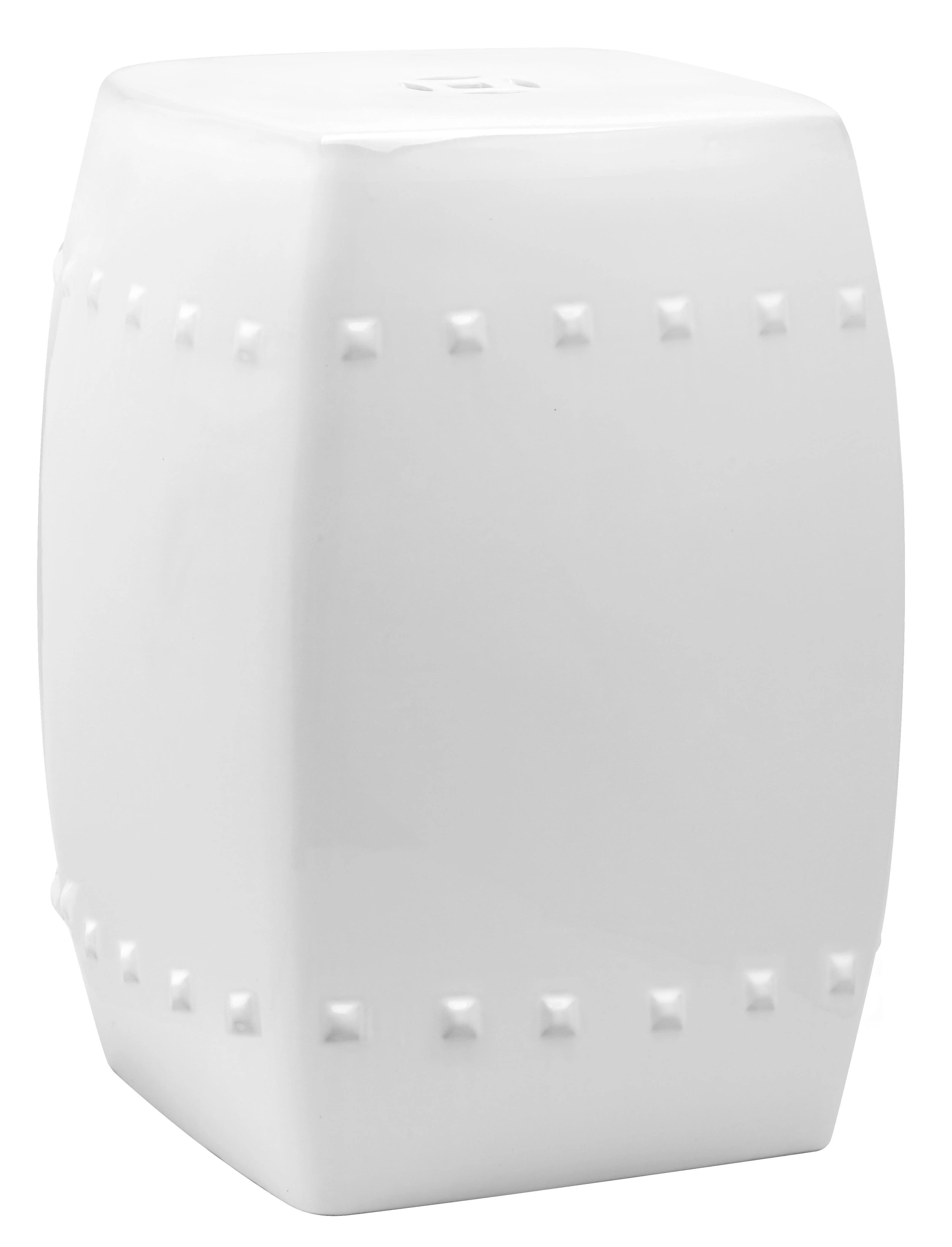 Safavieh Villa Solid Indoor/Outdoor Garden Patio Stool, White | Walmart (US)