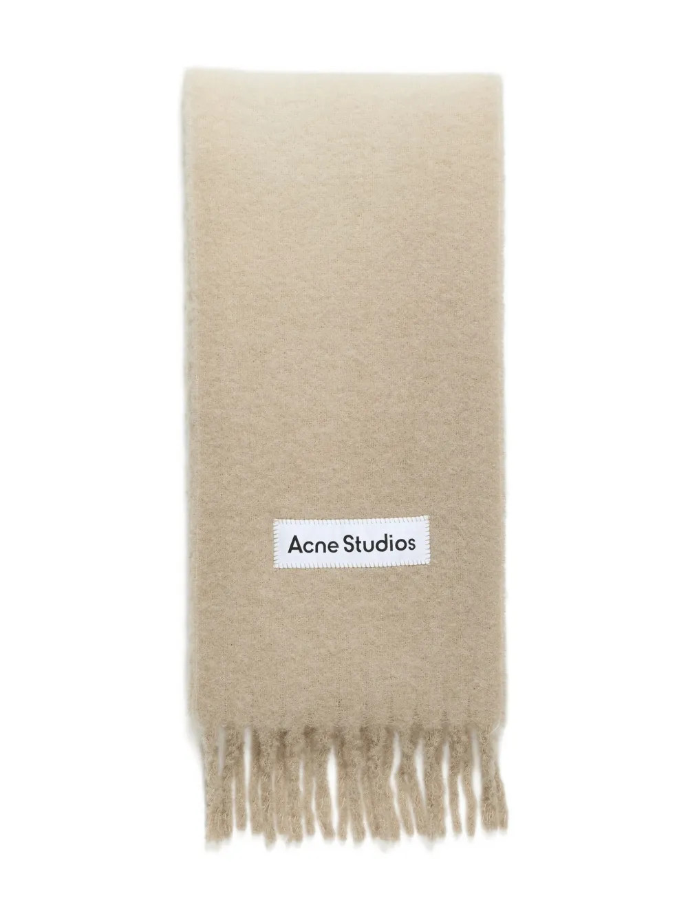 Acne Studios Sjaal Met Franje | Beige | FARFETCH NL | Farfetch Global