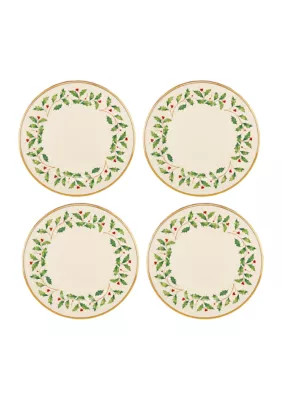 Lenox Holiday Dinnerware Dinner Plates - Set of 4, Ivory, 4 Piece Set | Belk