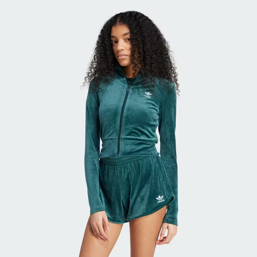 Essentials Velvet Fitted Track Top | adidas (US)