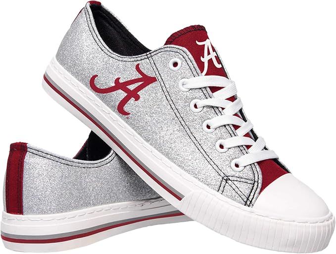 FOCO Womens NCAA College Low Top Big Logo Canvas Sneakers | Amazon (US)